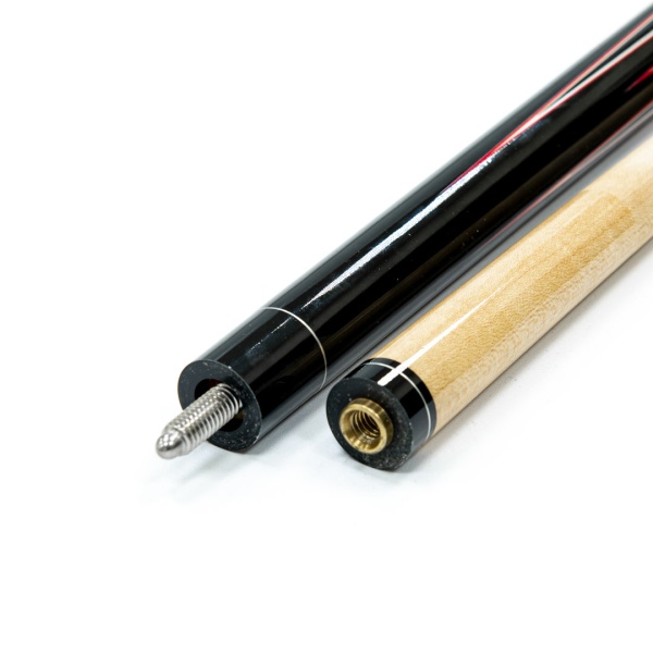 Кий для пула 2-pc "Classic Champion A-2" (черно-красный) с оплеткой ирландский лен