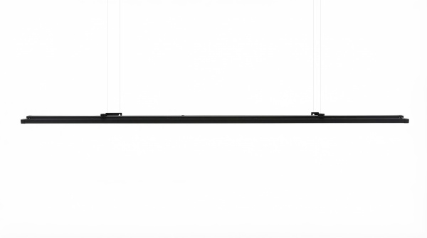 Лампа плоская светодиодная (чёрная, белый отражатель, 300x60x5,5см)