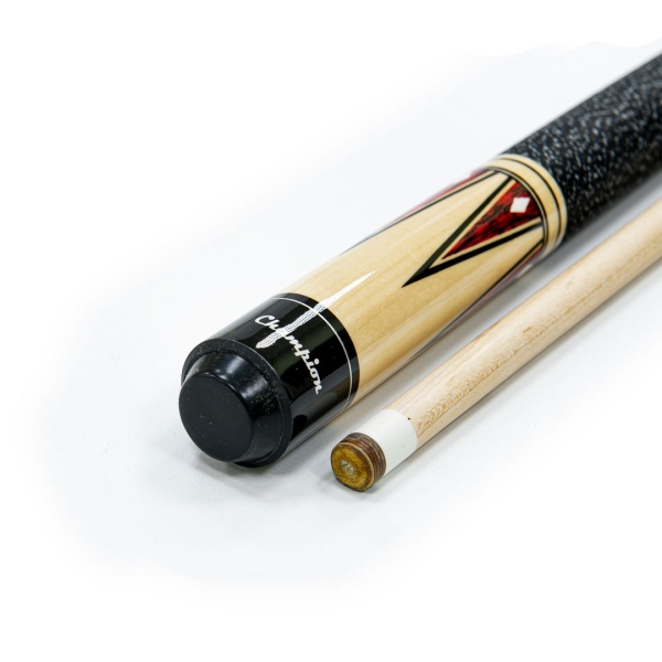 Кий для пула 2-pc "Classic Champion A-6" (черно-натуральный) с оплеткой ирла