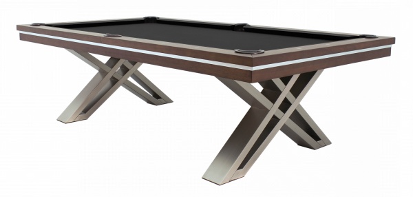 Бильярдный стол для пула "Pierce" 8 ф (коричневый) с плитой, со столешницей