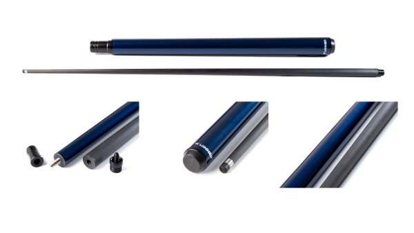 Двухсоставной бильярдный кий для снукера Weekend "Winner Carbon - 015" 3/4 (черно-синий)