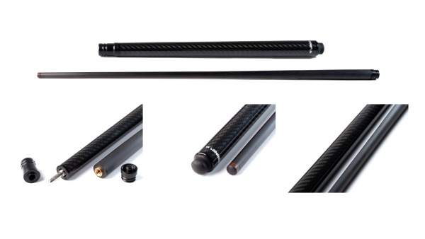 Двухсоставной бильярдный кий для пула Weekend "Winner Carbon Jump - 012" (черный)