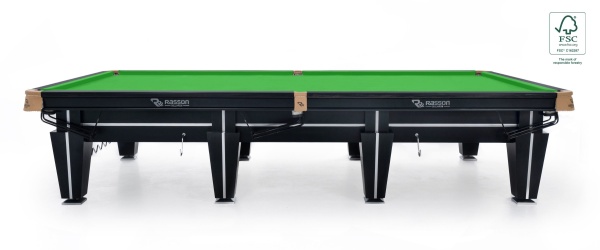 Бильярдный стол для снукера "Magnum Pro" (12 футов, черный, сланец 50 мм в комплекте с аксессуарами) с системой подогрева плит