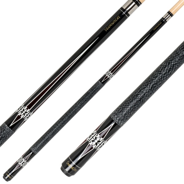 Кий для пула 2-pc "Classic Earthlite Tournament 203" (черный) с оплеткой ирландский лен