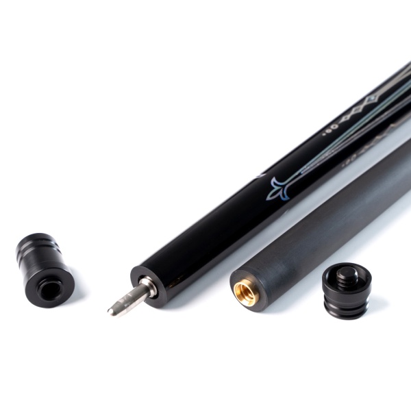 Двухсоставной бильярдный кий для пула Weekend "Winner Carbon - 003" (черно-синий)