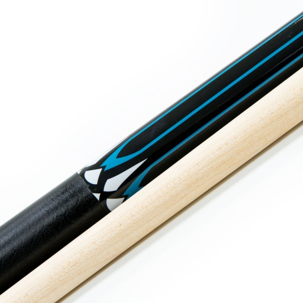 Кий / пул 2-pc "Classic WE-01" (черно-синий) с оплеткой искусственная кожа